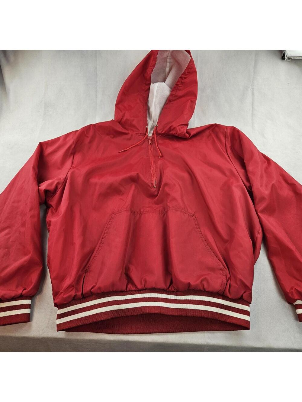 Notre Dame Irish Tennis Windbreaker Hooded Satin Jacket Men XL USA Vintage 70's - Picture 2 of 15